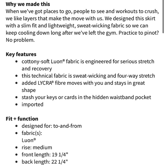 LULULEMON | Naval blue city skirt - Picture 8 of 9